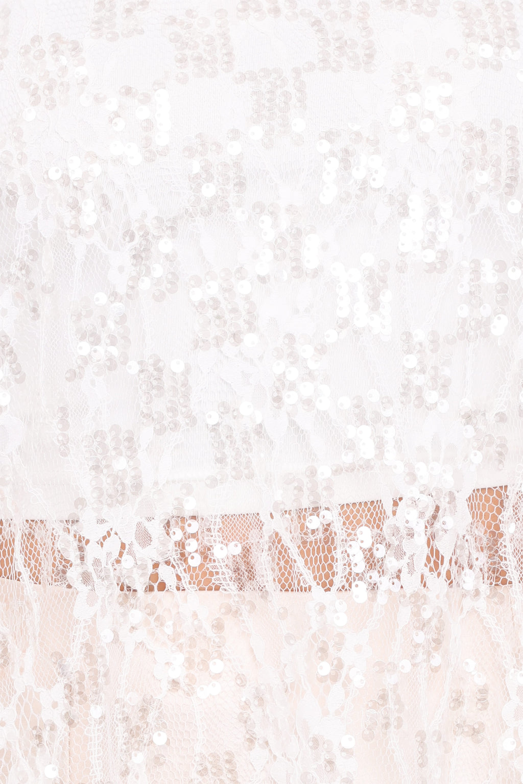 Yonder Sheer Lace Tee Top - White