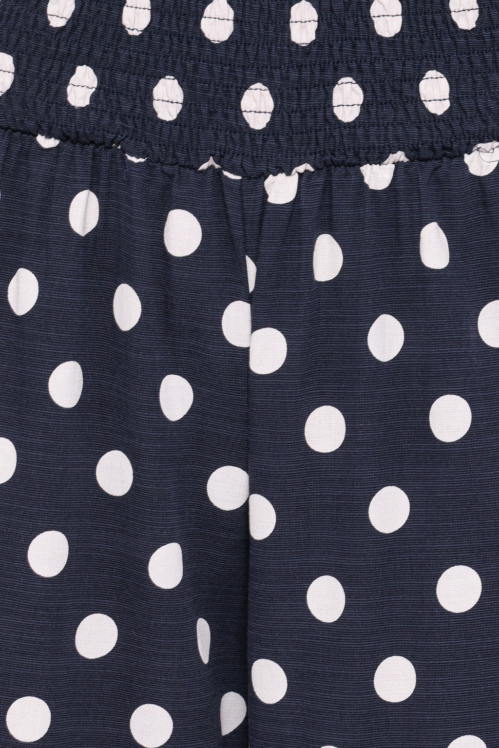 Jillian Smocked Pant Set - Navy Polka Dot