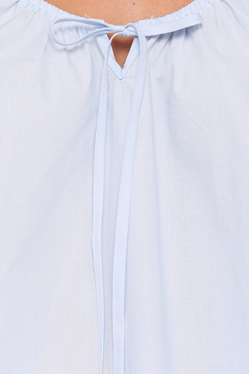 Lawrence Tie Scoop Top - Light Blue