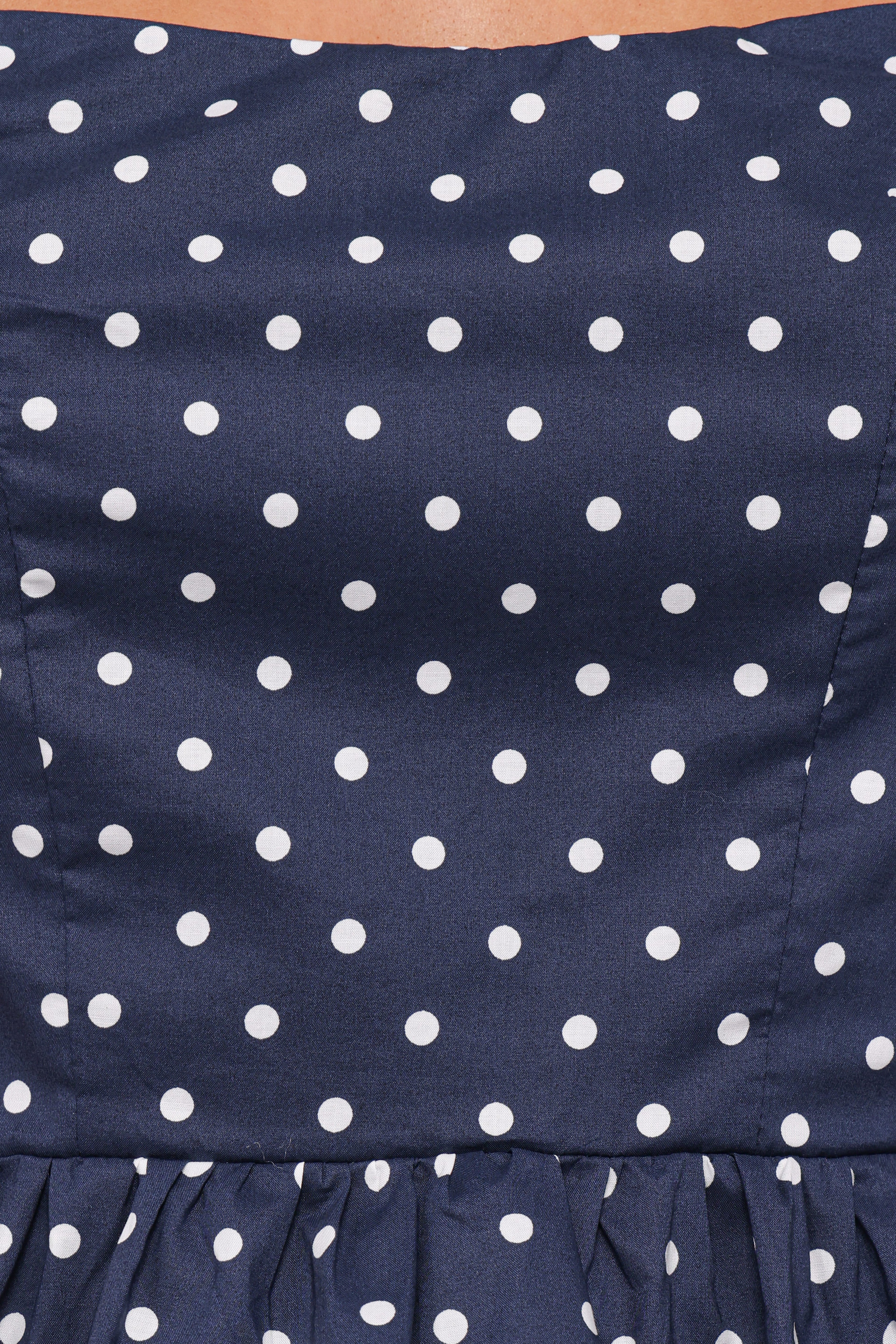 Paula Open Tie Back Top - Navy