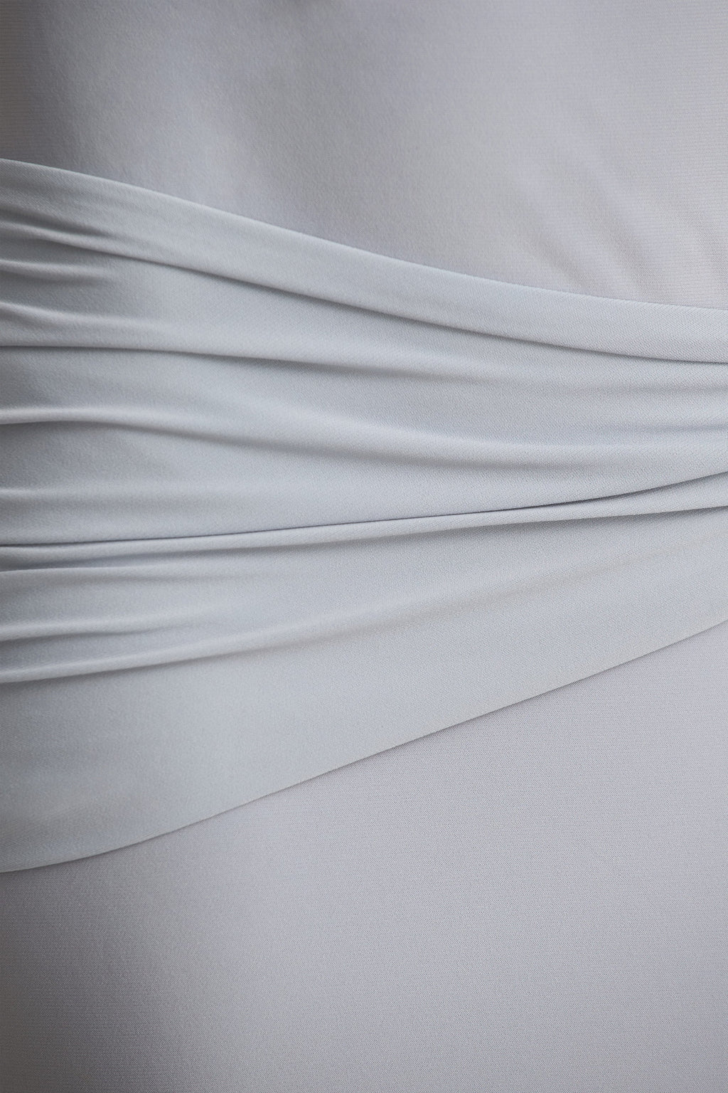 Bonnie | Blue Asymmetric-Neck Maxi Dress With Open-Back