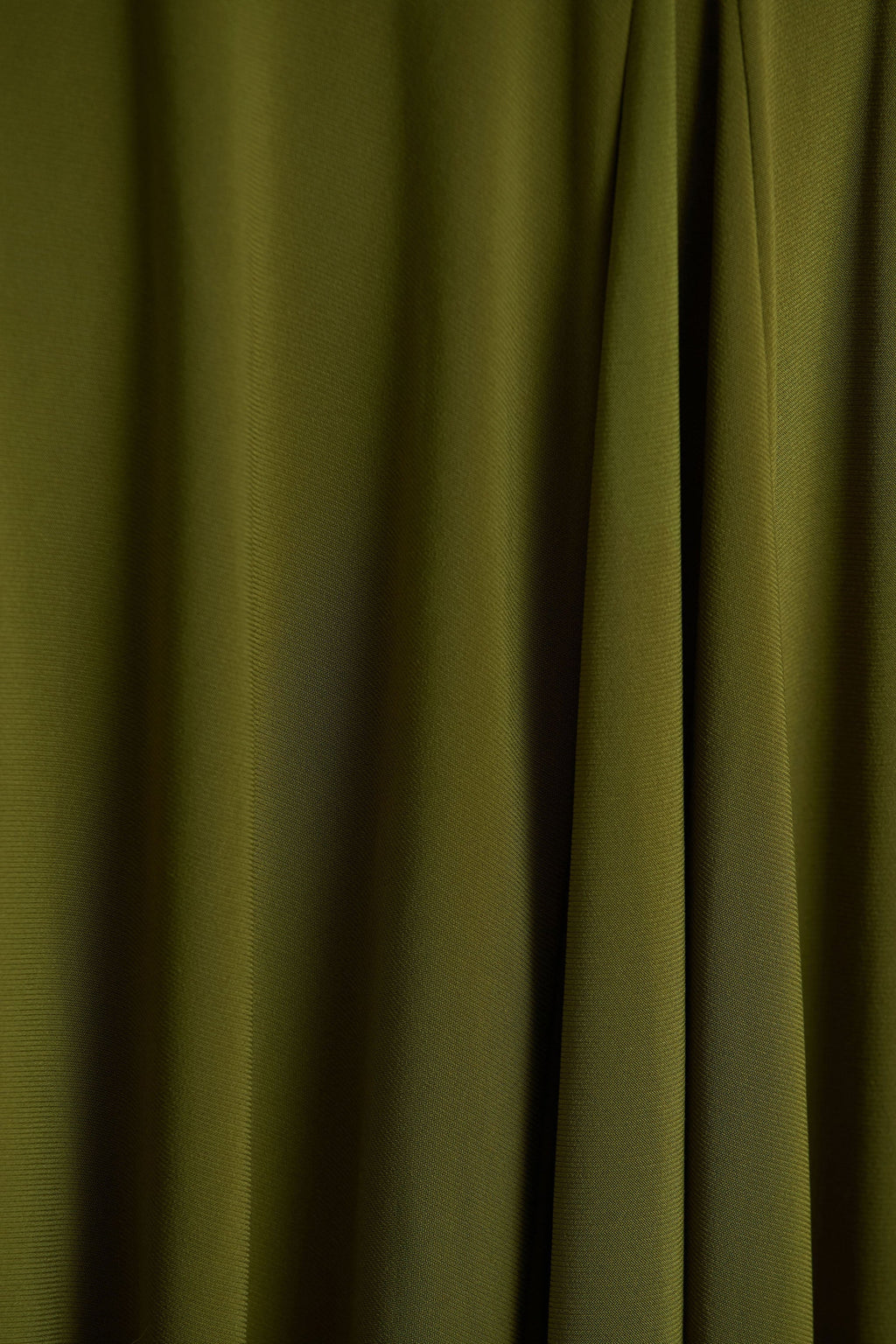 Alexia | Green Asymmetric-Neck Maxi Dress With Gold-Details
